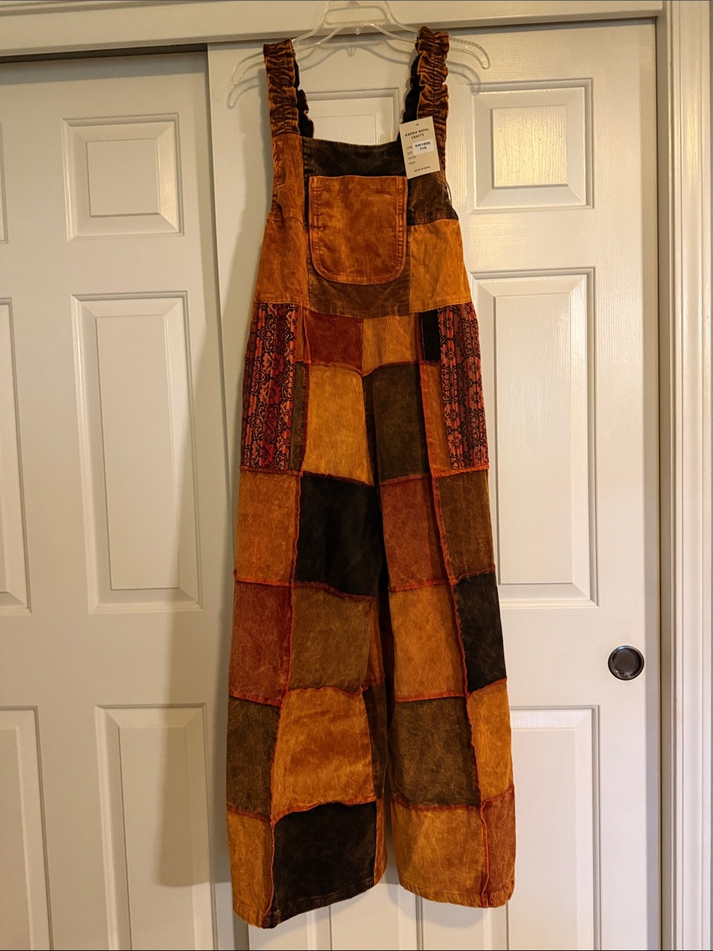 NWT Corduroy Patchwork Jumpsuit